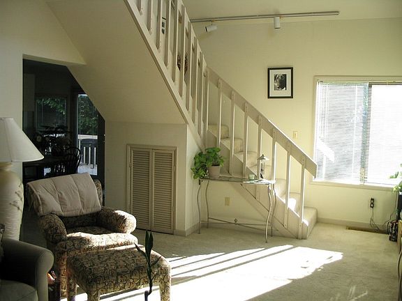 living room, stairs to loft