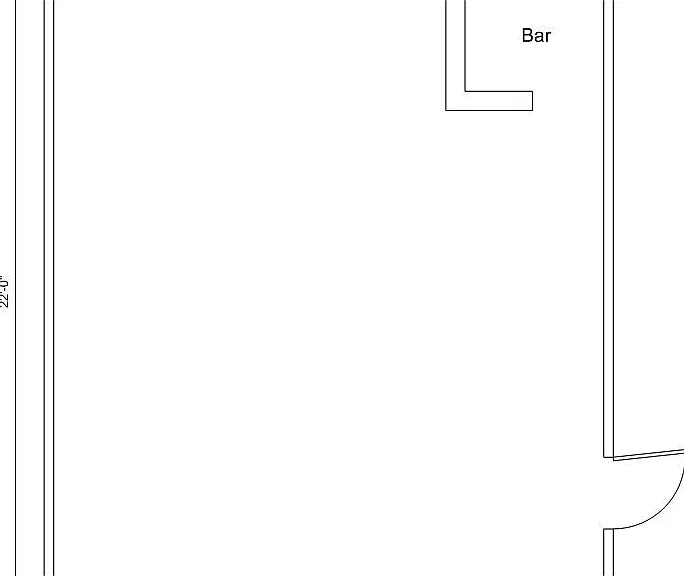 Garage layout (the bar isn't there anymore)