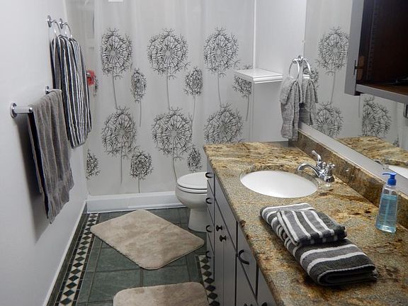 Bathroom with granite counter