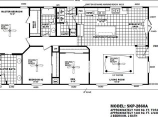 Cavco SKP 28x60 Plan, Quail Ridge Estates, Tucson, AZ 85739