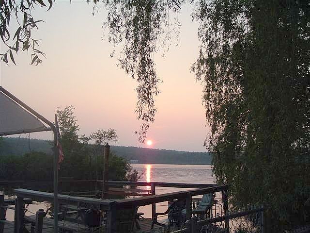 sunset view from deck