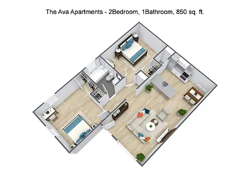 Floor plan 2x1 - Diamond
