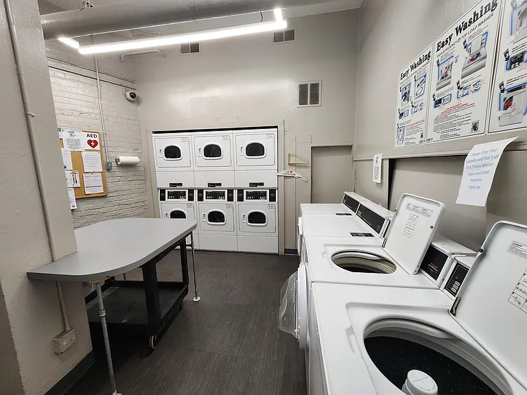 Laundry room with card machine