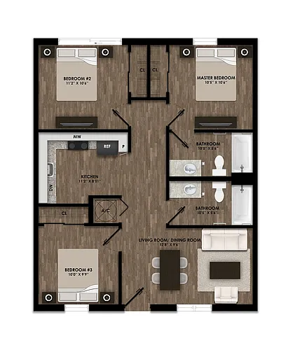 Floor plan 3 Bedroom