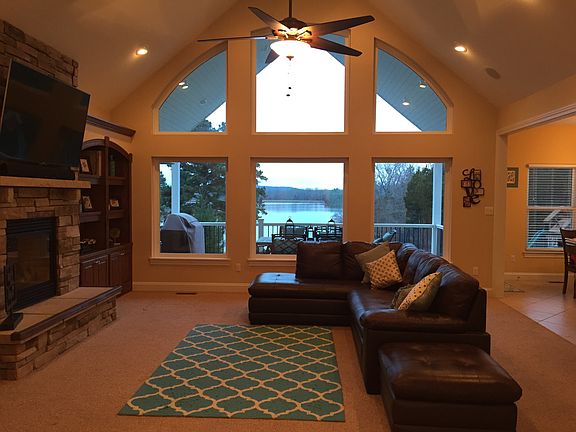 family room with lakeview