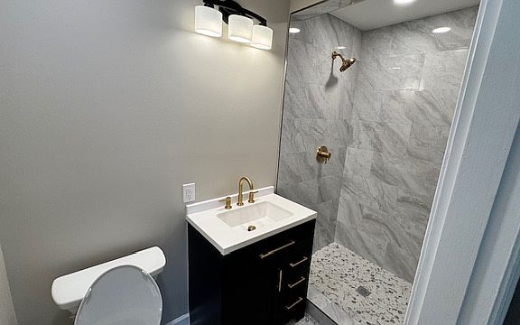 Primary Bath. Sliding Glass door coming soon