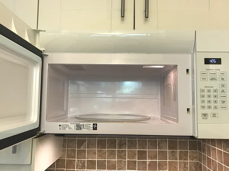 Microwave above stove