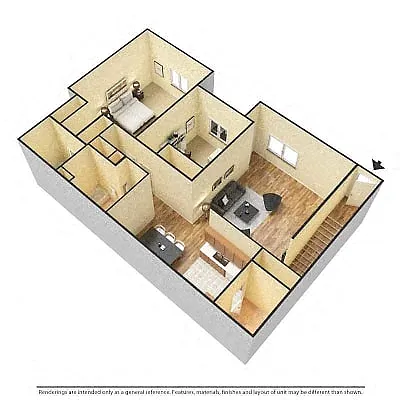 Floor plan Two Bedroom 21A
