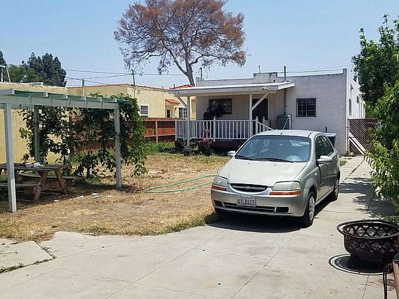 backyard facing house
