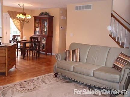 Living room open to Dining Room