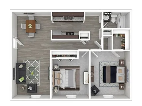 Floor plan 2 Bedroom 1 Bathroom Large