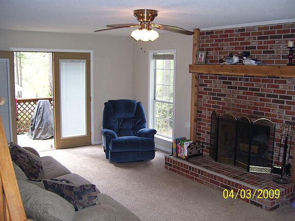 Family Room with French Doors Opens to Deck