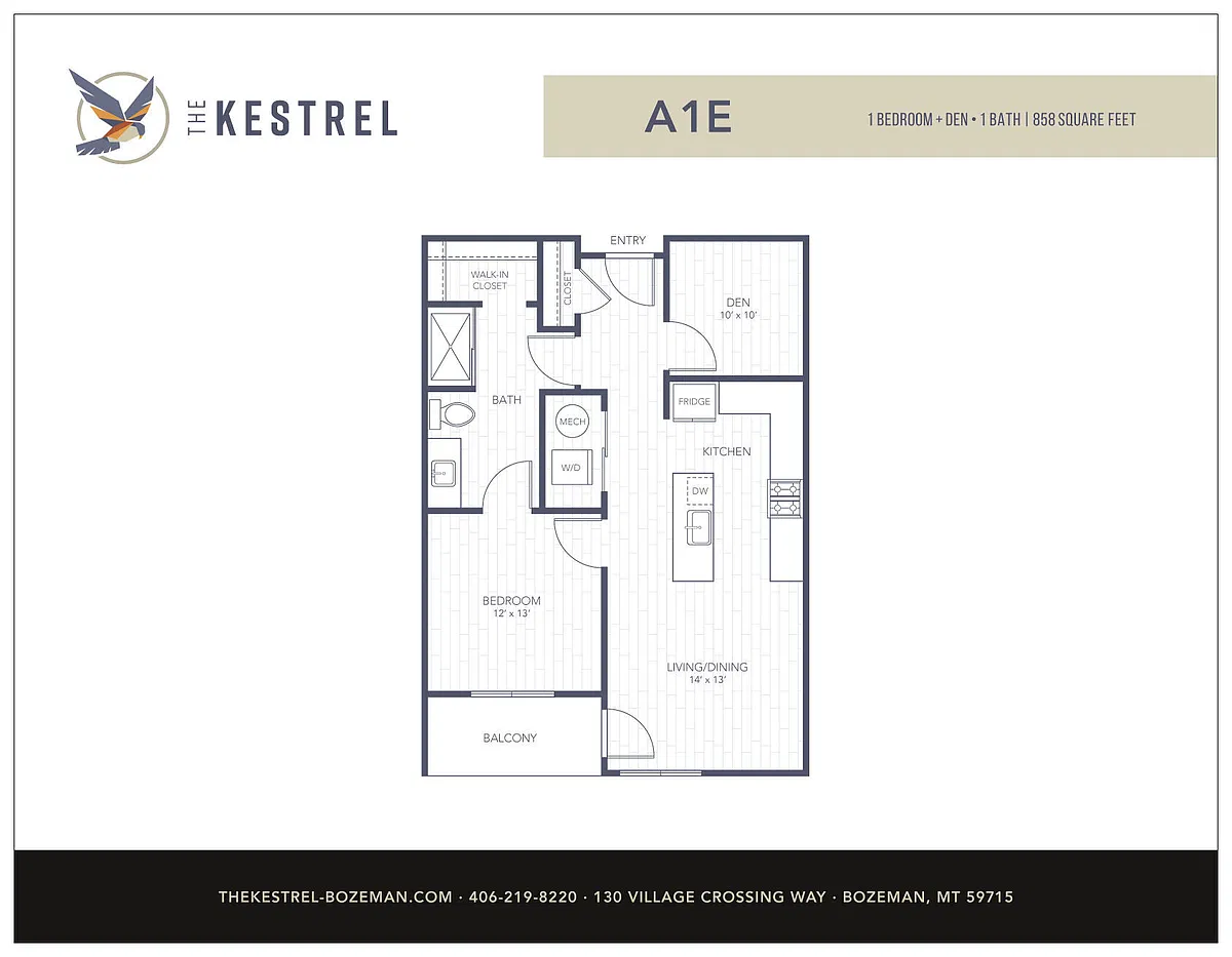 Floor plan A1E - Den