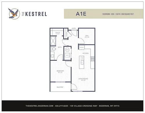 Floor plan A1E - Den