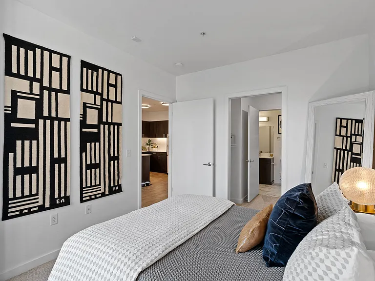 Bedroom at The Parker Apartments in Portland, OR 97209