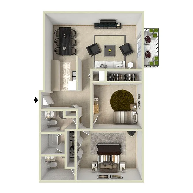 Floor plan Redrock - Renovated