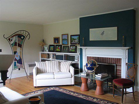 Living room fireplace