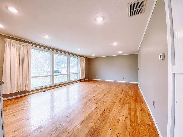 living room with great view of back yard