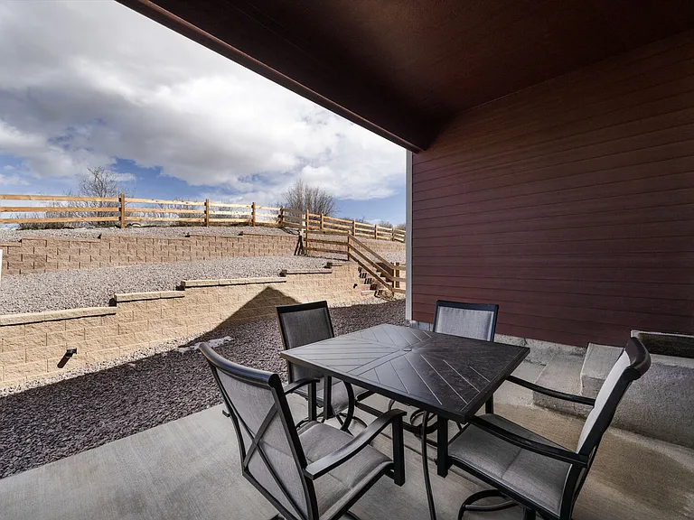 Exterior
Backyard, sit out and enjoy the Colorado weather!