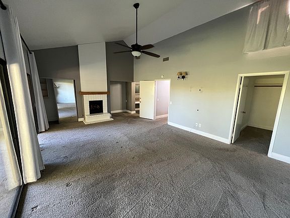 HUGE master bedroom with fireplace and walk in closet