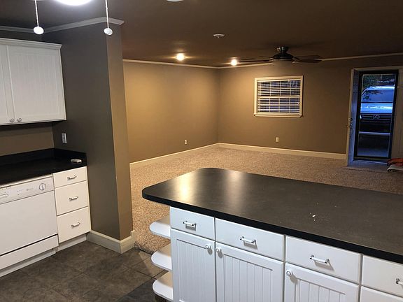 View from kitchen to living room