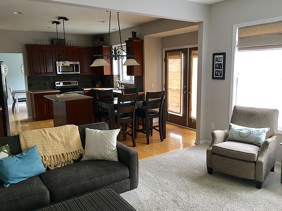 Kitchen and family room