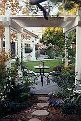 Back of house through the gazebo