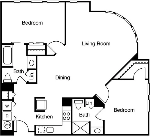 Floor plan 2 Bedrooms E