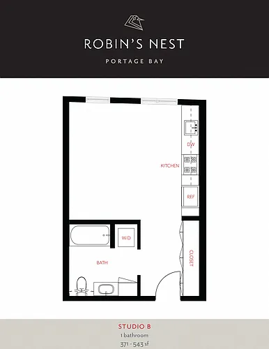 Floor plan Studio B
