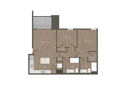 Floor plan Two Bedroom