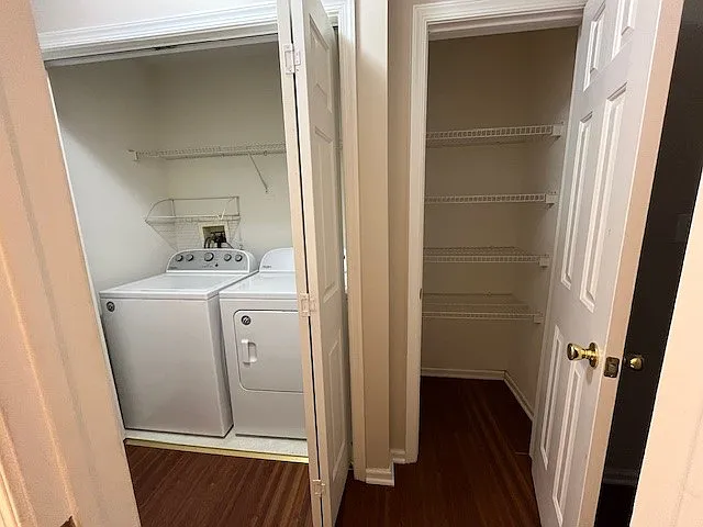 Washer and Dryer in third floor corridor, next to bedrooms