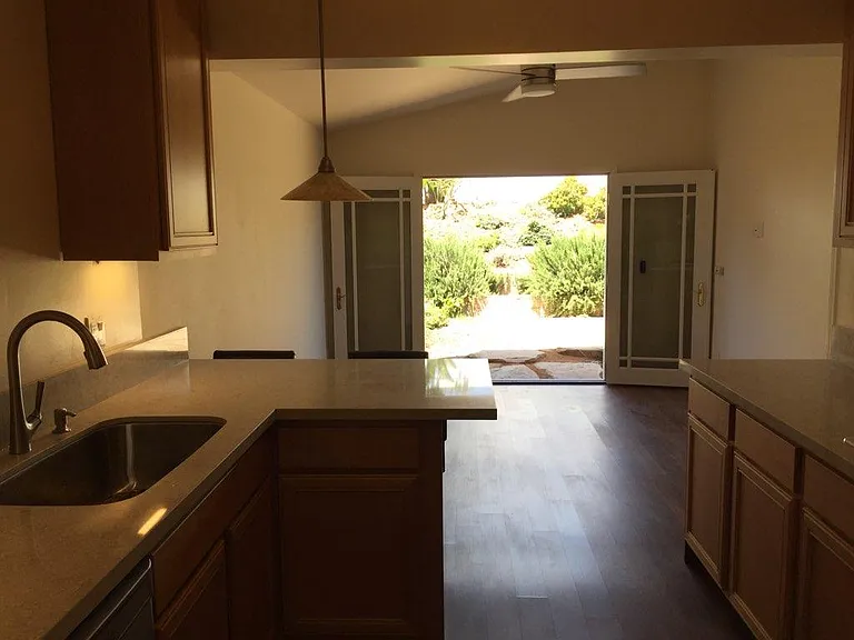 Kitchen to back yard