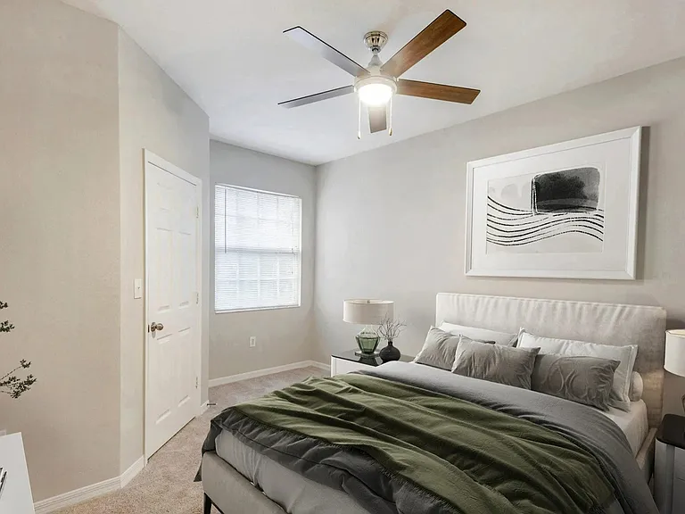 Spacious bedrooms accommodate any bed size.