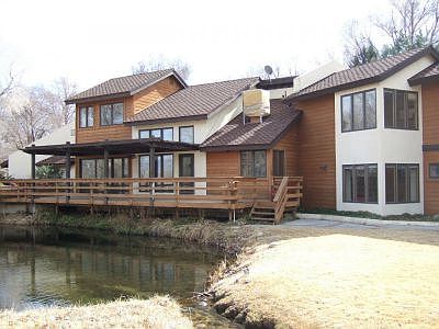 Deck overlooking the big pond