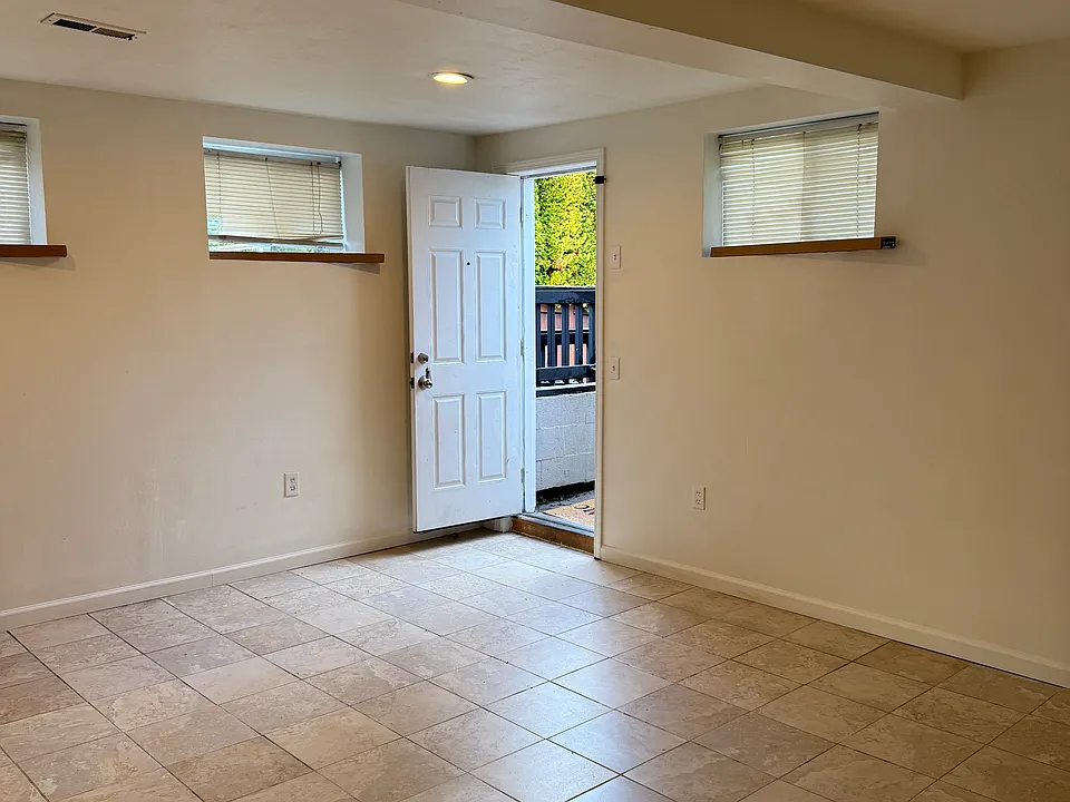 view from kitchen to front door