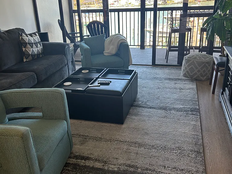 Living Room with balcony overlooking ICW
