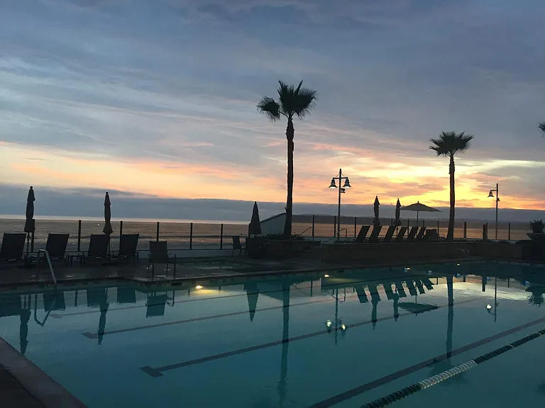 Pool with lap lanes (BBQ in this area and Hot Tub as well)