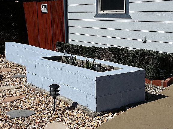 Cinder block planter