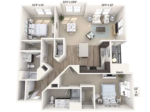 Floor plan B7-1261sq-Black