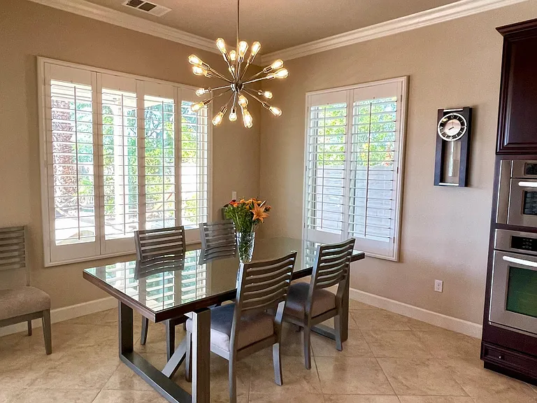 Spacious & convenient dining area directly adjacent to Chef's kitchen.