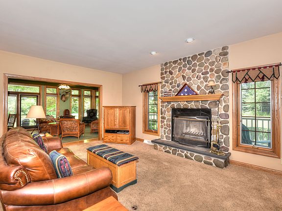 Living room with fireplace