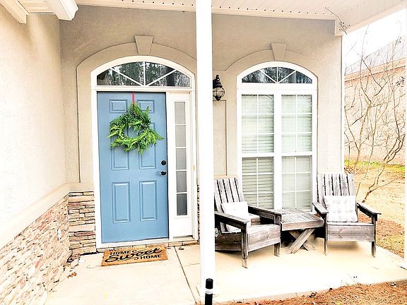 Newly painted front door.
