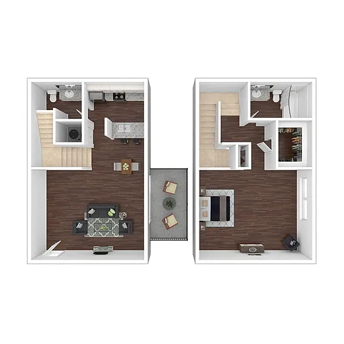 Floor plan 1x1.5THU (Buena Vista II)