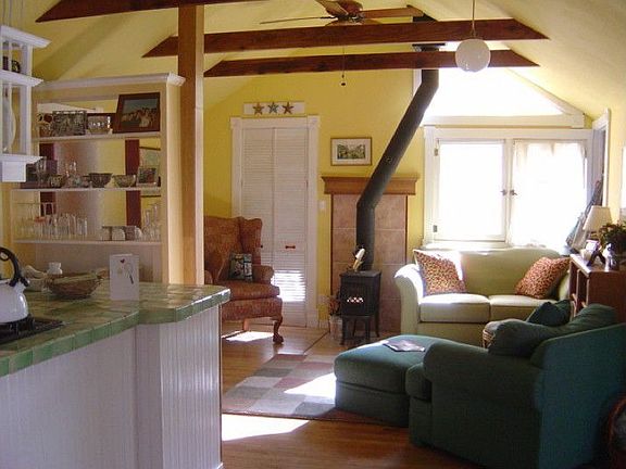 Woodstove/Living Room Area