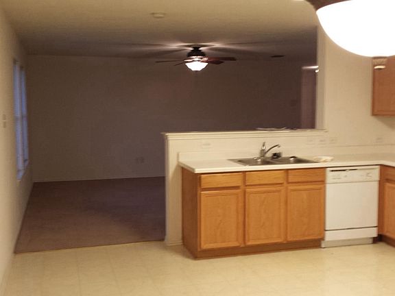 Kitchen opens in to spacious living area