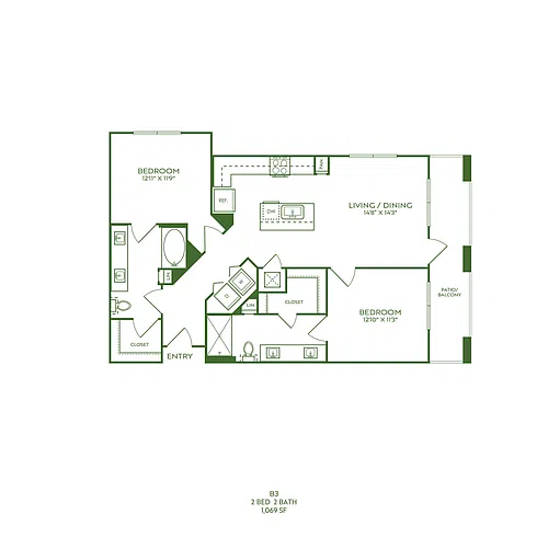 Floor plan B3
