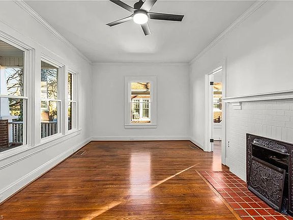 High ceilings and windows.
