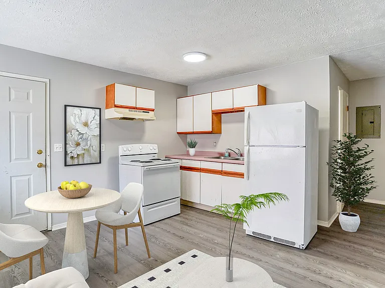 Welcome to Four Eight Group, where modern aesthetics meet comfort. This beautifully designed kitchen enhances your living space with sleek appliances and a bright atmosphere. Explore your new home today and elevate your lifestyle! Schedule a tour now!