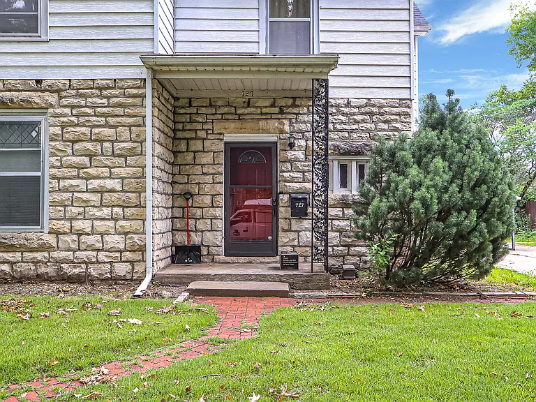 Beautiful brick side walk and front walk