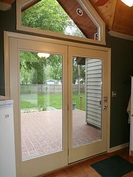 And the french door immediately takes your eyes to the backyard views.